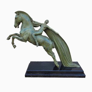 Charles, Art Deco Amazon on Horseback, 20th Century, Regula