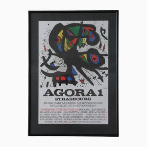 Lithographie Couleur Joan Miró, Agora I, 1971, Encadré