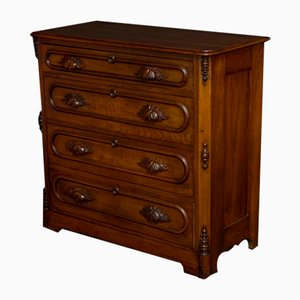 French Walnut Chest of Drawers, 1890s