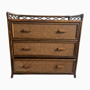 Angraves Dark Brown Cane Chest of Drawers, 1970s