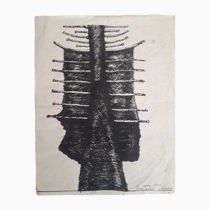 Jan Lebenstein, Composition, années 1960, dessin Original