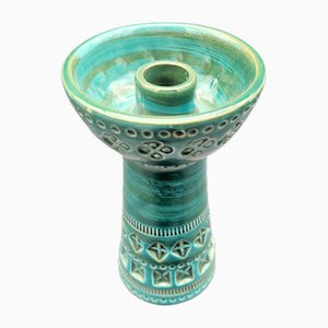 Ceramic Vase in Green by Aldo Londi for Bitossi, 1960s