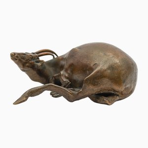 Harro Frey, Antilope, 1980er, Bronze