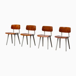 Vintage Revolt Stühle von Design Friso Kramer für Ahrend De Cirkel, 1950, 4er Set