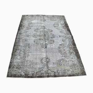 Anatolischer grauer handgeknüpfter Teppich, 1960er