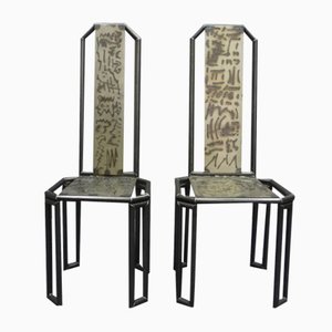 Brutalist Handmade Metal Chairs by Gui Gui, 1993s, Set of 2