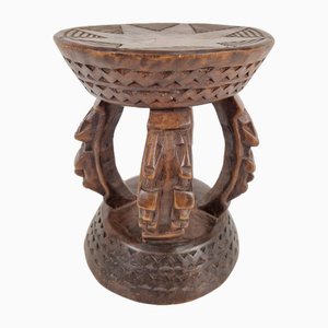 African Dogon Tribe Stool in Carved Wood