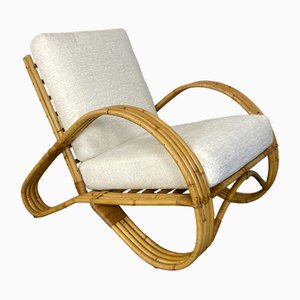 Mid-Century Armchair in Rattan and Bamboo by Rohé Noordwolde, 1950s