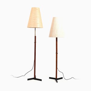 Vintage Floor Lamps by Svend Aage Holm Sørensen for Holm Sørensen & Co, 1950s, Set of 2