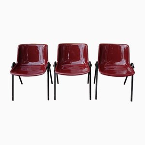 Modus Stühle aus Kunststoff von Osvaldo Borsani für Tecno, 1980er, 3er Set