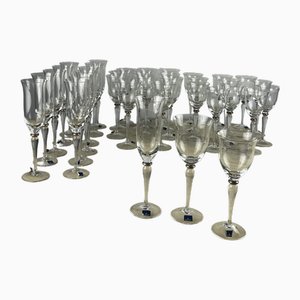 Verres Fins Bohemias, République Tchèque, 1980s, Set de 36