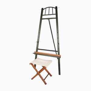 Green Spruce Easel and Chair, 1920s, Set of 15