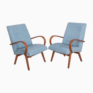 Vintage Model 53 Lounge Chairs attributed to Jaroslav Smidek for Ton, 1960s, Set of 2