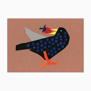 Marianna Oklejak, Starlingo-Crow, 2020, Collage auf Papier