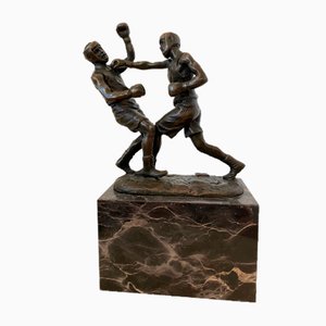 Bronze Boxers Figure by Milo, France