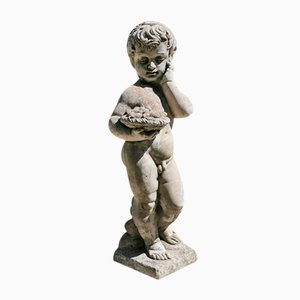 Estatua de jardín desnuda desgastada, años 20