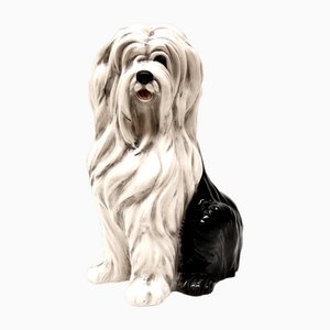 Handbemalter Italienischer Vintage Keramik Hund, 1970er
