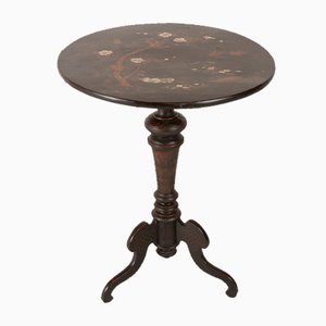 Ebonized and Laquered Side Table, 1890s