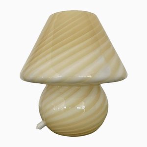 Mushroom Swirl de Murano en Jaune Crème, 1970s