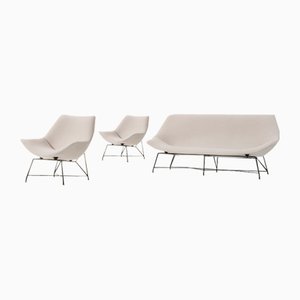 Cosmos Living Room Set by Augusto Bozzi for Saporiti, Italy, 1954, Set of 3