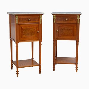 Satinwood Bedside Cabinets, 1900, Set of 2