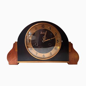 Horloge de Cheminée à Carillon Art Déco avec Pendule de Junghans
