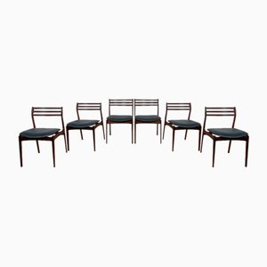 Mid-Century Rosewood Dining Chairs by Vestervig Eriksen for Brdr. Tromborg, Denmark, 1960s Set of 6
