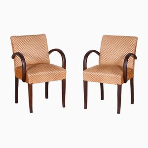 Set of Art Deco Walnut Armchairs by Jules Leleu, France, 1930s