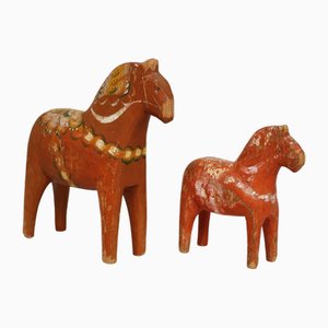 Swedish Happiness Horses, 1820s, Set of 2