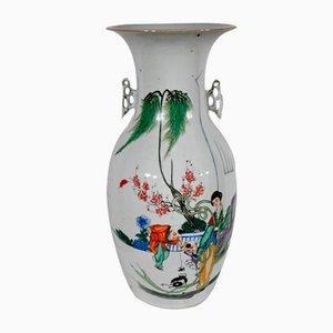 Jarrón de balaustre de porcelana, China, principios del siglo XX
