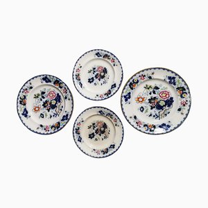 English Victorian Style Plates with Royal Arms Mark, 1837, Set of 4