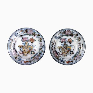 Chinoserie Style Noma Pattern Plates from Ridgway, 1835, Set of 2