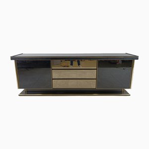 Vintage Brass and Lacquer Sideboard, 1970s