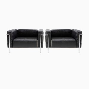 LC3 Lounge Chairs by Cassina for Le Corbusier, 1970s, Set of 2