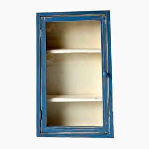 Vintage Wall Cabinet with Glass Doors