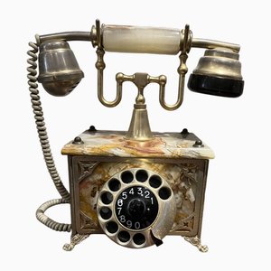 Vintage Telefon aus Onyx
