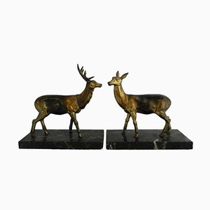 Französische Vintage Hirsch & Hirsch Statuen, 1940, 2er Set