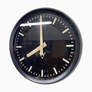 Plastic & Glass Wall Clock attributed to Pragotron, Former Czechoslovakia, 1990s