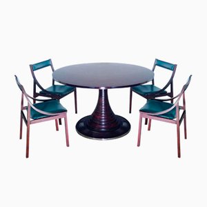 Table et Chaises de Salle à Manger Modèle 180 par Carlo De Carli pour Sormani, 1960s, Set de 5