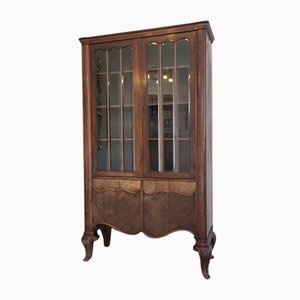 Chippendale Vitrine aus Holz & Glas