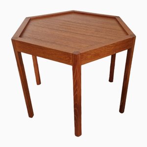 Sechseckiger Beistelltisch aus Teak von Hans Andersen, Dänemark, 1960er