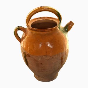 Gargoulette Wasserkrug aus glasierter Keramik, 1800er