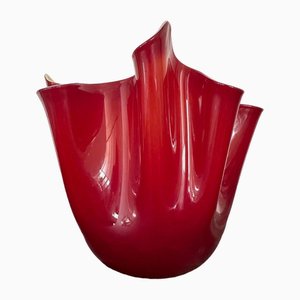 Einstecktuch Vase aus Muranoglas in Rot & Gelb, 2000er