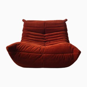 Amber Corduroy Togo Lounge Chair by Michel Ducaroy for Ligne Roset