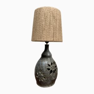 Ceramic Table Lamp from Les Grottes Dieulefit, 1970s
