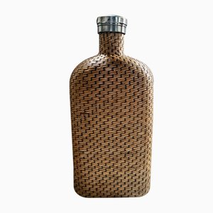 Vintage Wicker Woven Flask, 1930