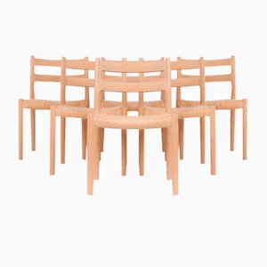 Model 84 Chairs by Niels Otto Møller for J.L. Møllers, 1970s, Set of 6