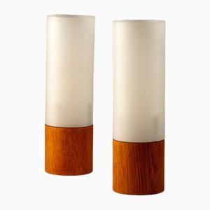 Cylindrical Table Lamps, Sweden, 1960s, Set of 2