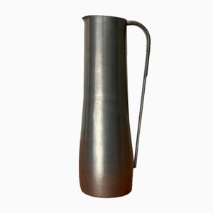 Minimalistische deutsche Mid-Century Karaffenvase aus Metall von Harald Buchrucker, 1960er