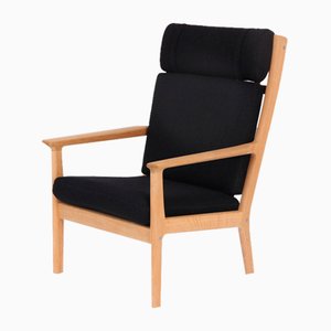 Silla modelo GE265A de roble y lana de Hans J. Wegner para Getama, años 70